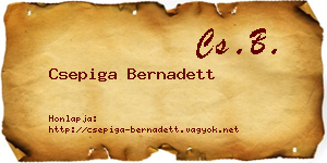Csepiga Bernadett névjegykártya